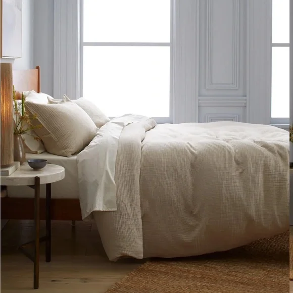 NWT QUINCE Airy Gauze Duvet Cover Twin Dune